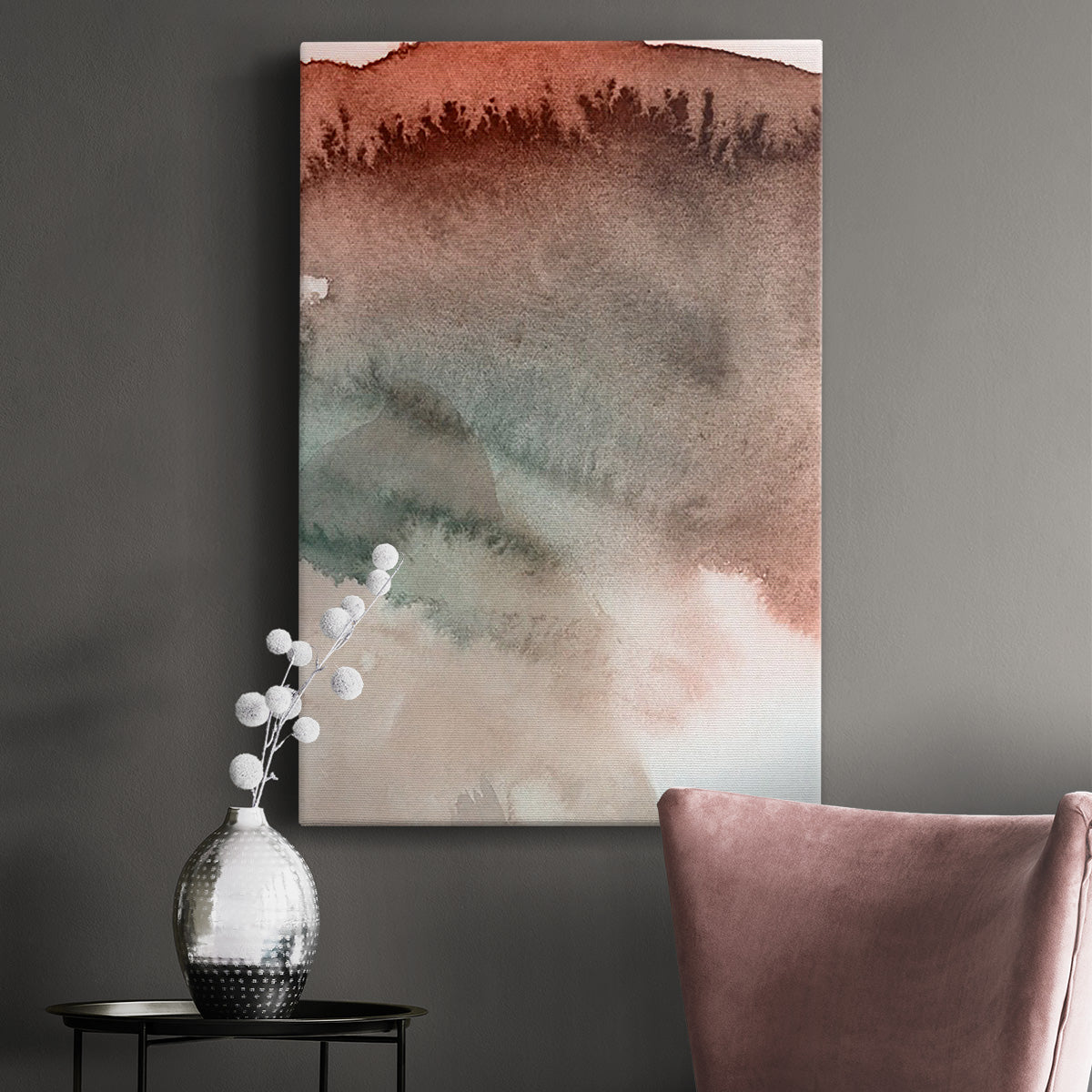 Red Ochre Abstract IV Premium Gallery Wrapped Canvas - Ready to Hang