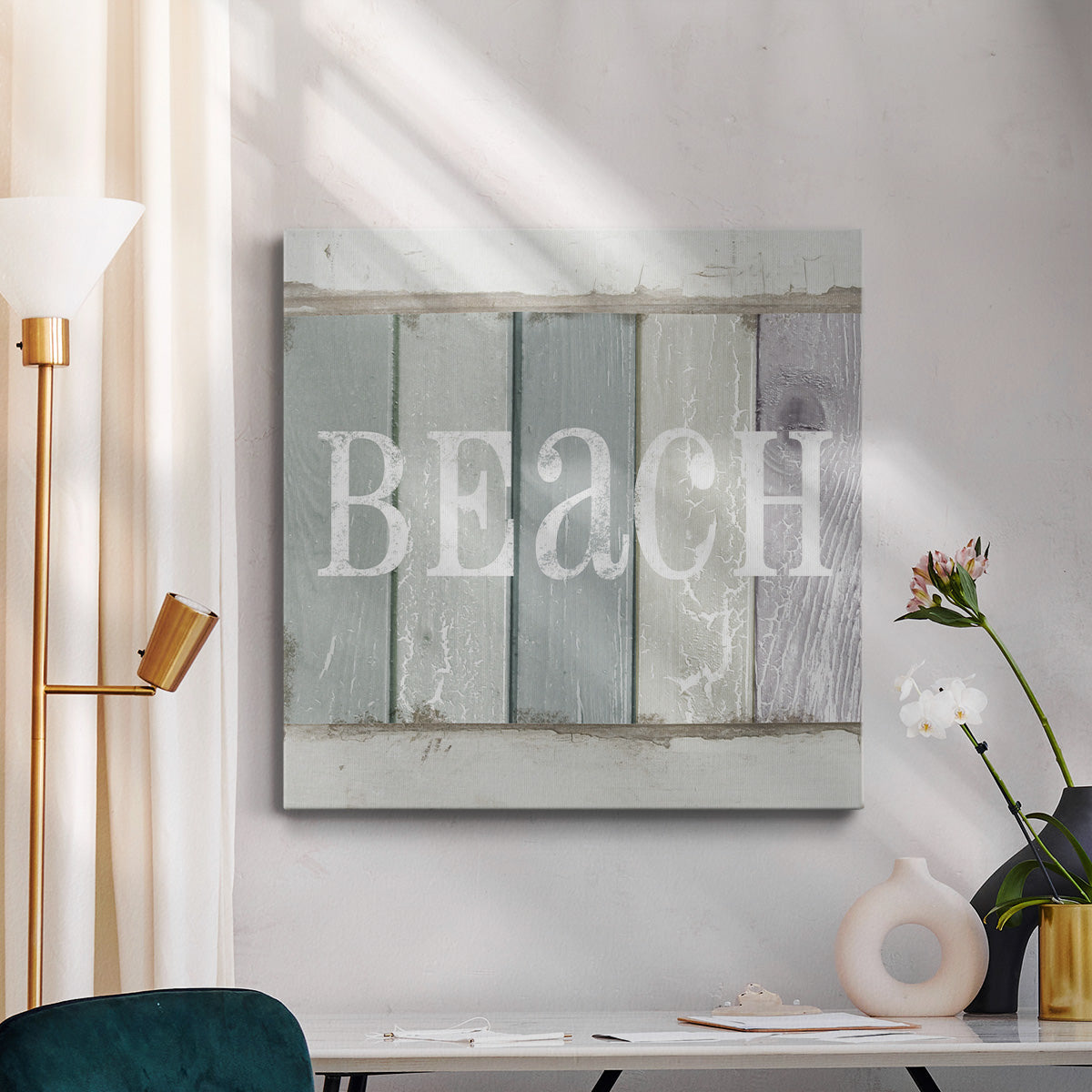 Beach Sign IV-Premium Gallery Wrapped Canvas - Ready to Hang