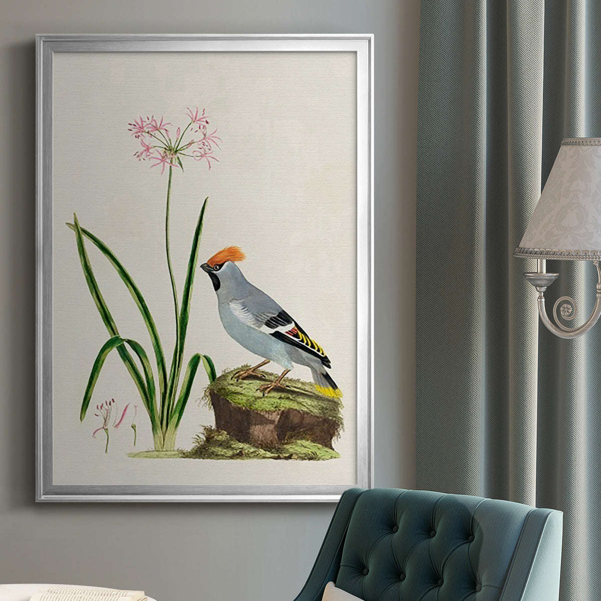 Bird in Habitat II Premium Framed Print - Ready to Hang