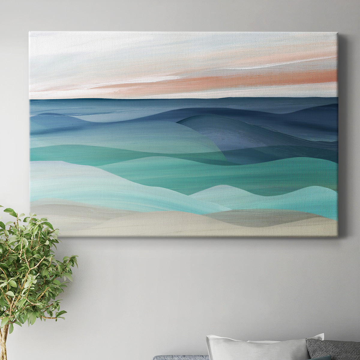 Shifting Seas Premium Gallery Wrapped Canvas - Ready to Hang