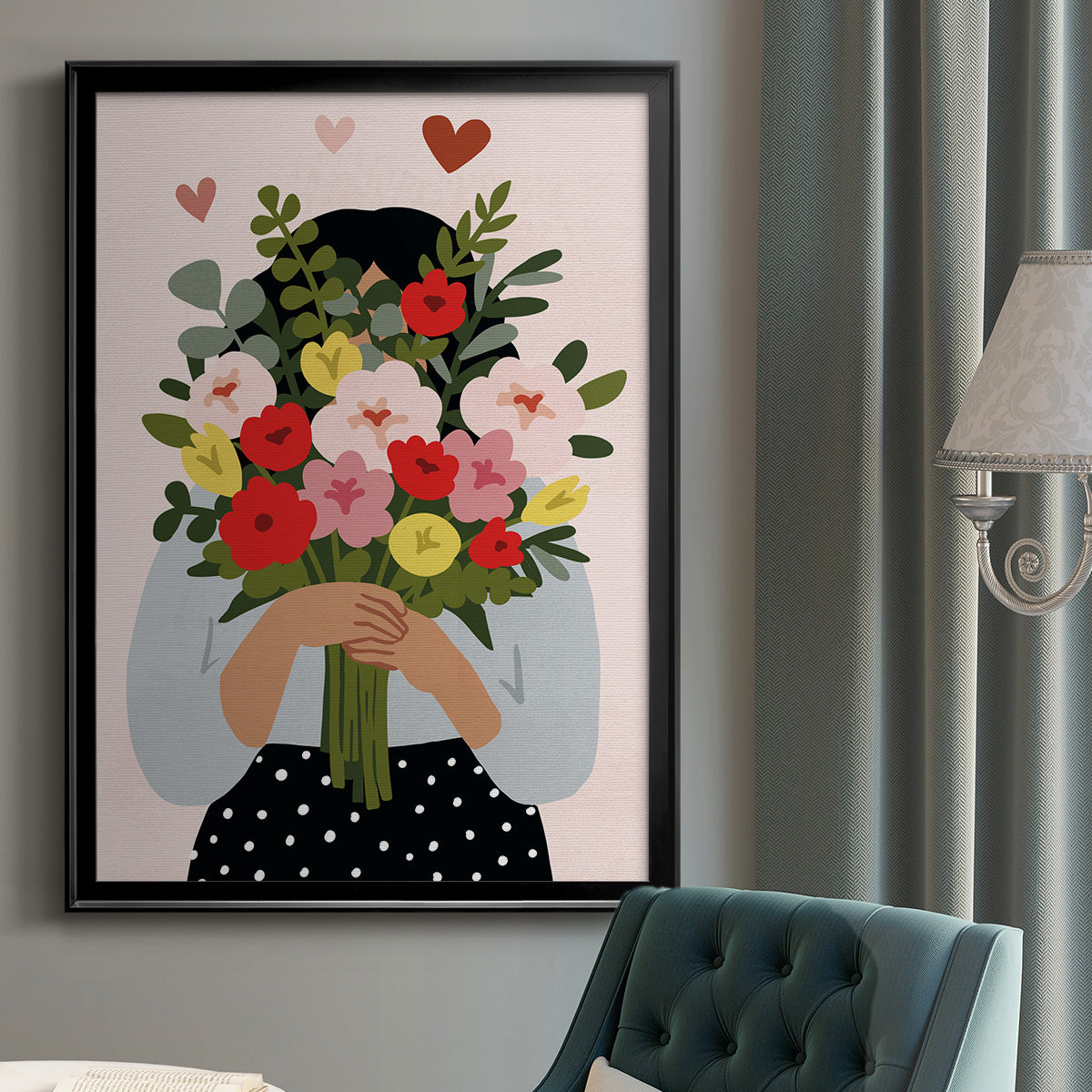 Darling Valentine Collection B Premium Framed Print - Ready to Hang