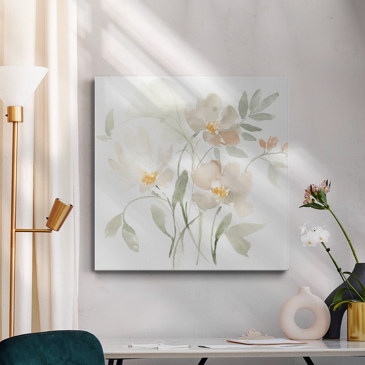 Whispering Petals I-Premium Gallery Wrapped Canvas - Ready to Hang