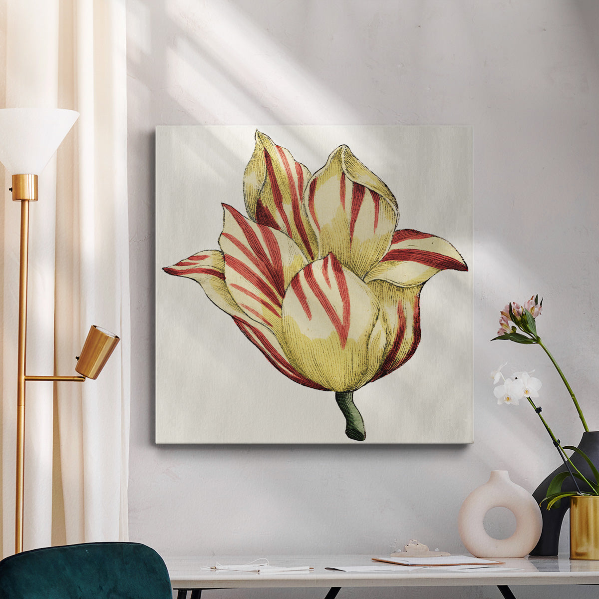 Tulip Garden III-Premium Gallery Wrapped Canvas - Ready to Hang