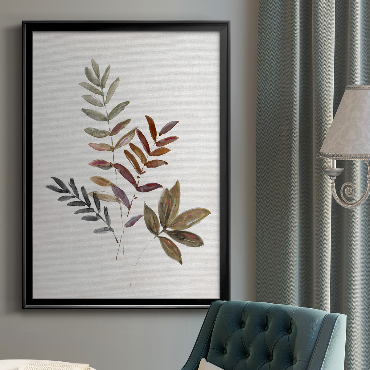 Autumn Leaves III Premium Framed Print - Ready to Hang