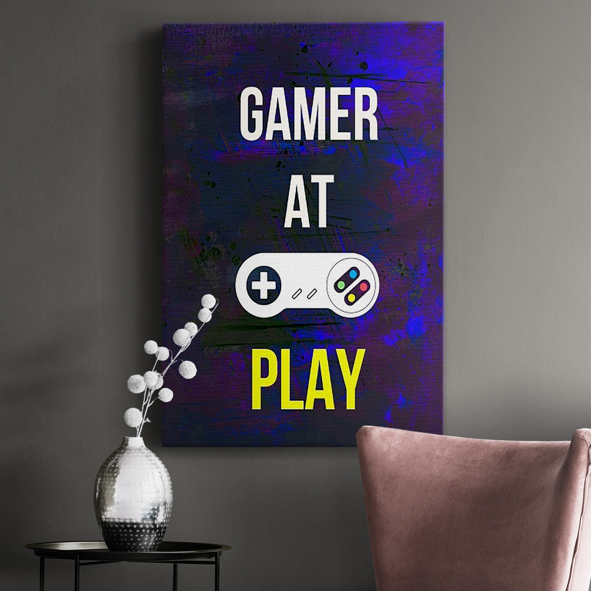 Gamer at Play VI Premium Gallery Wrapped Canvas - Ready to Hang