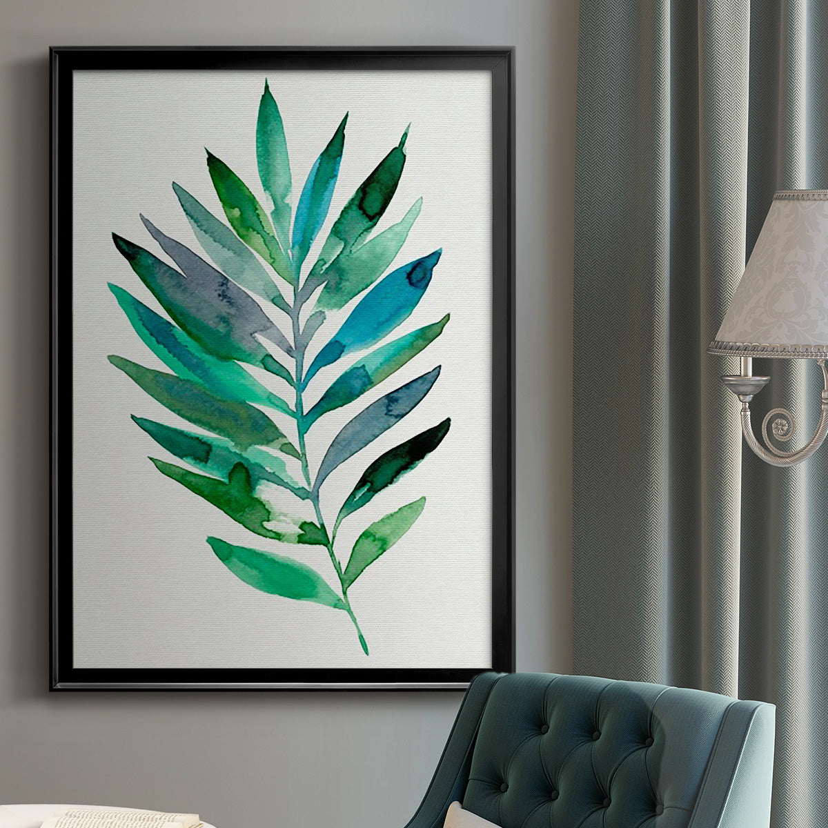 Palm Frond Flow III Premium Framed Print - Ready to Hang