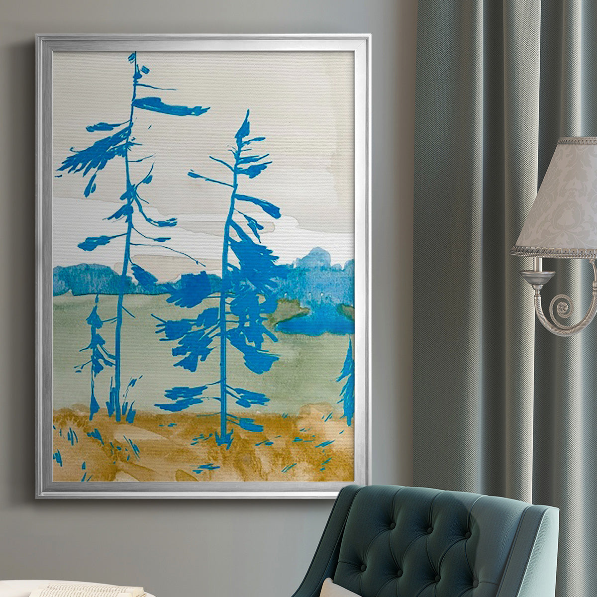 Cerulean Spruce I Premium Framed Print - Ready to Hang