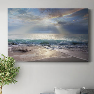 Aqua Blue Morning Premium Gallery Wrapped Canvas - Ready to Hang