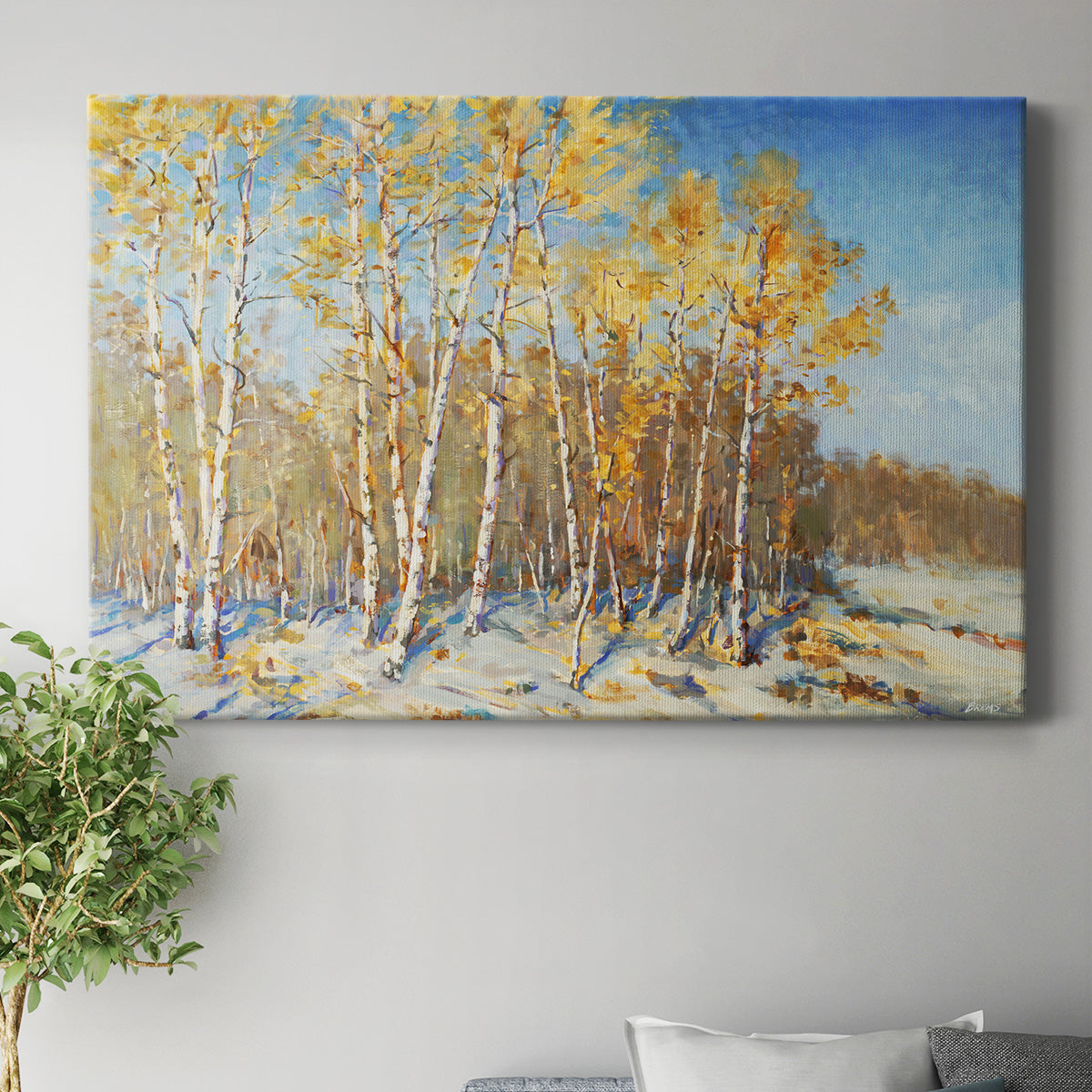 Autumn Trees Premium Gallery Wrapped Canvas - Ready to Hang