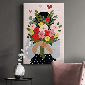 Darling Valentine Collection B Premium Gallery Wrapped Canvas - Ready to Hang