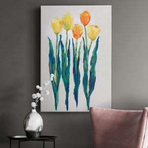 Tulips in a Row II Premium Gallery Wrapped Canvas - Ready to Hang