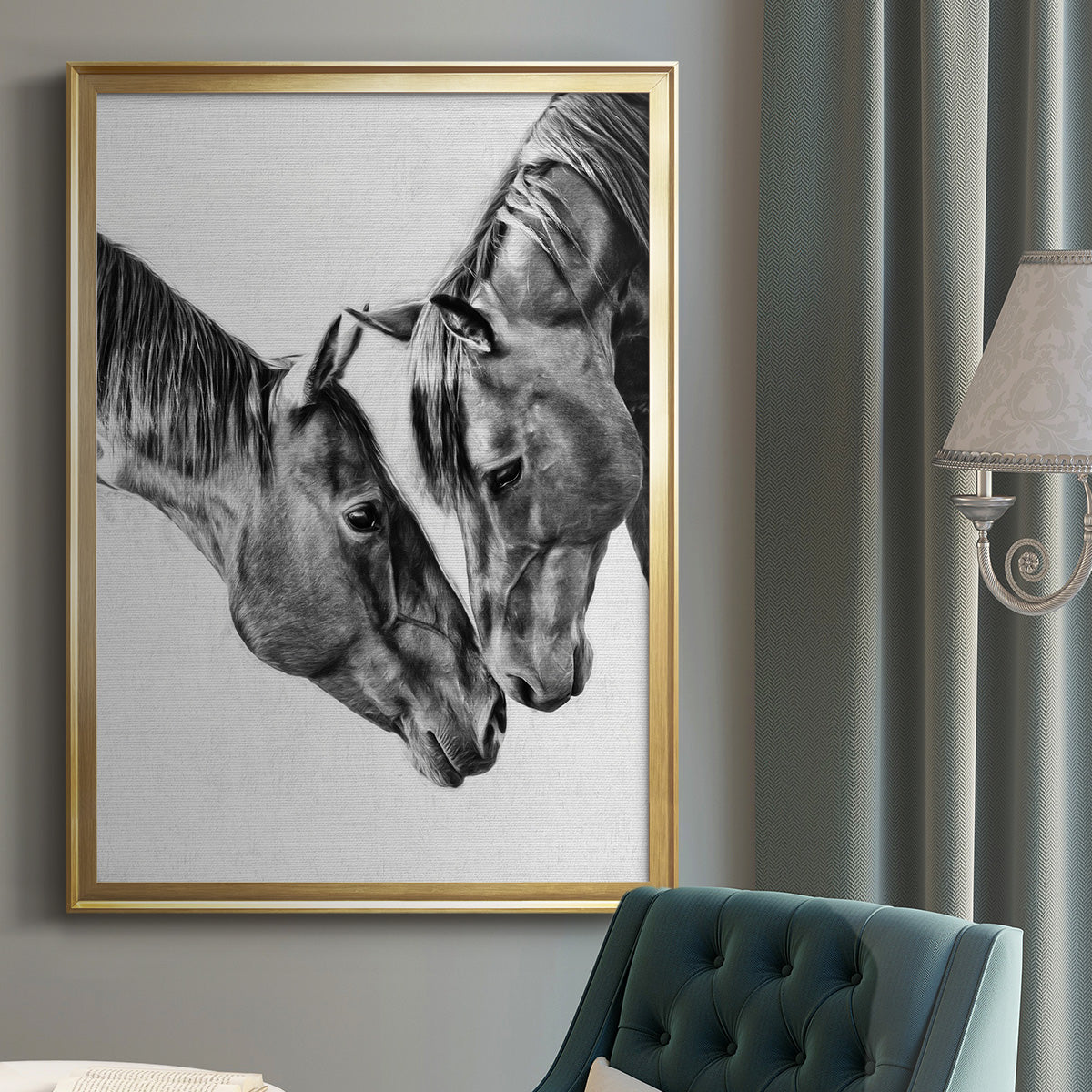 Equine Portrait VI Premium Framed Print - Ready to Hang