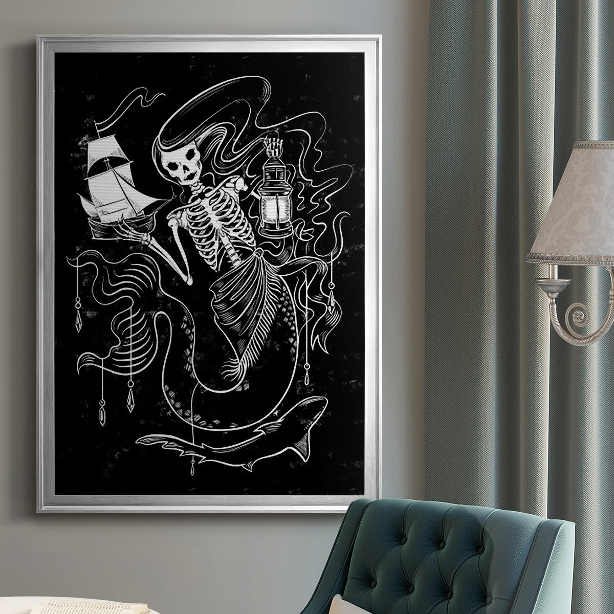 Pirate Mermaids I Premium Framed Print - Ready to Hang