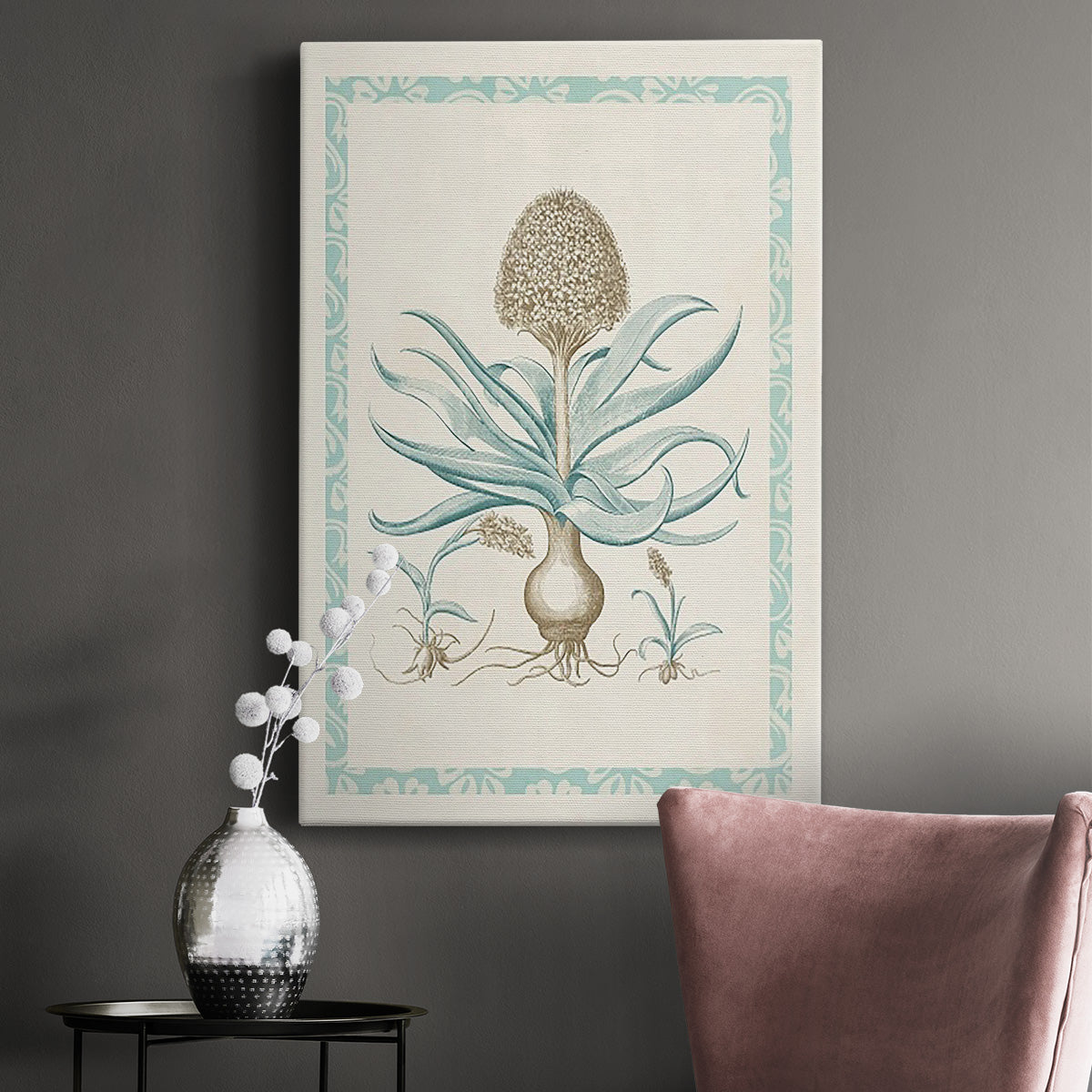 Willow Blue Besler IV Premium Gallery Wrapped Canvas - Ready to Hang