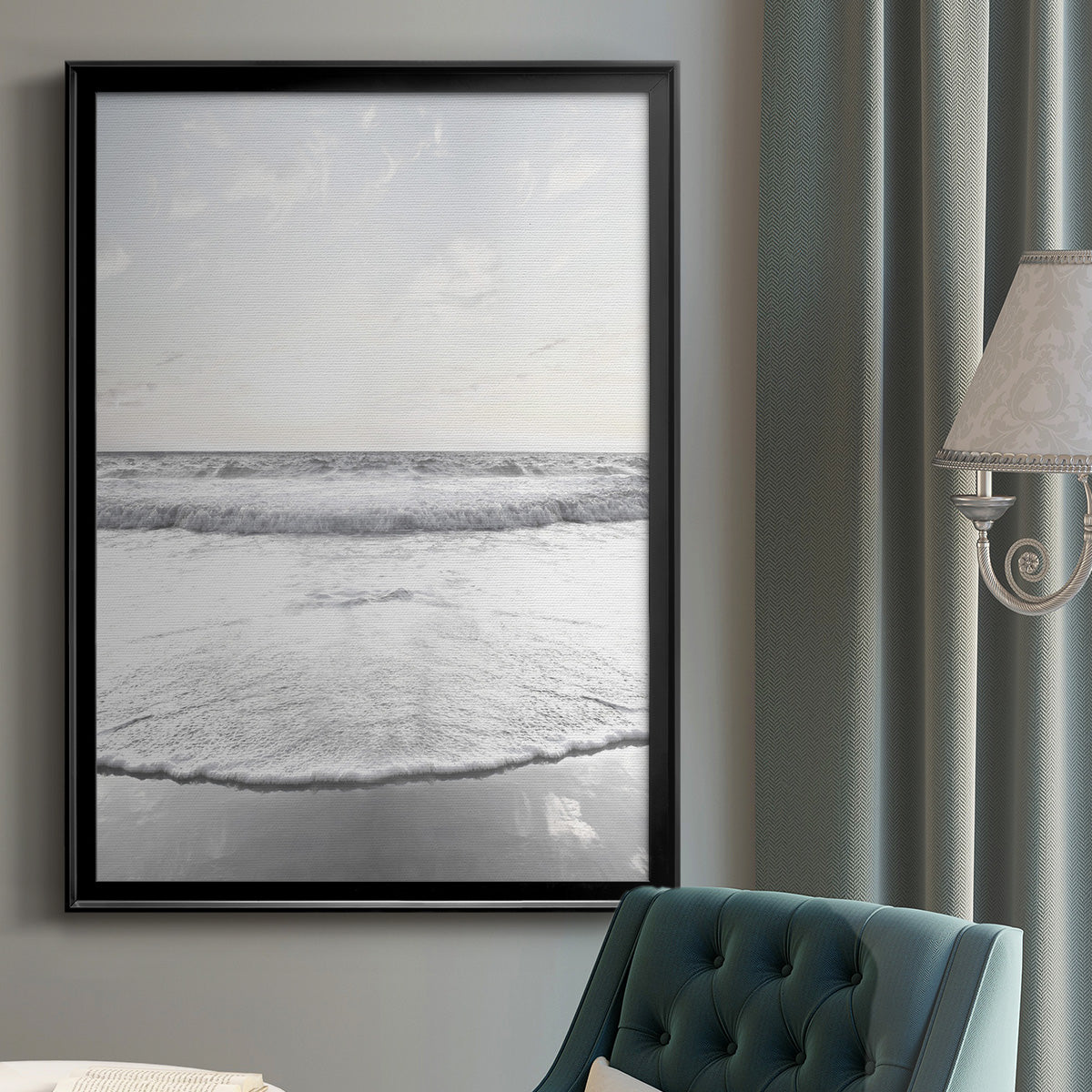 Serene Shore Premium Framed Print - Ready to Hang