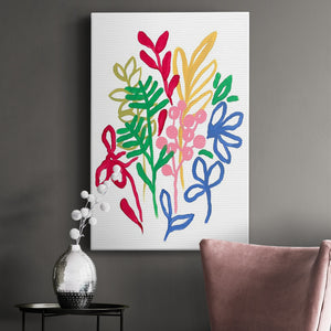 Bold Brushstroke Blooms II Premium Gallery Wrapped Canvas - Ready to Hang