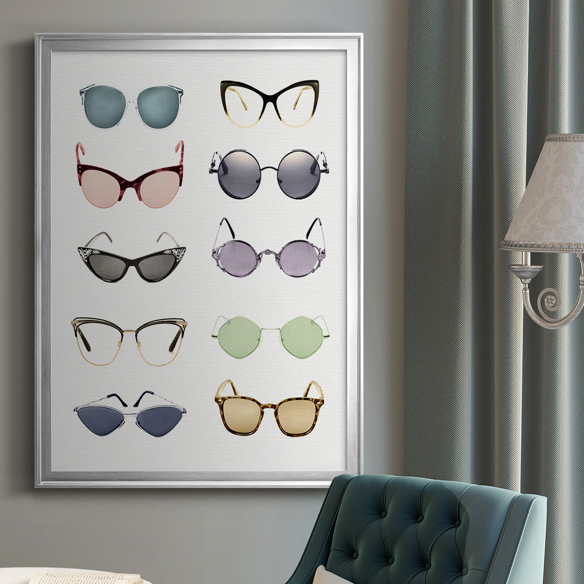 Vintage Glasses I Premium Framed Print - Ready to Hang