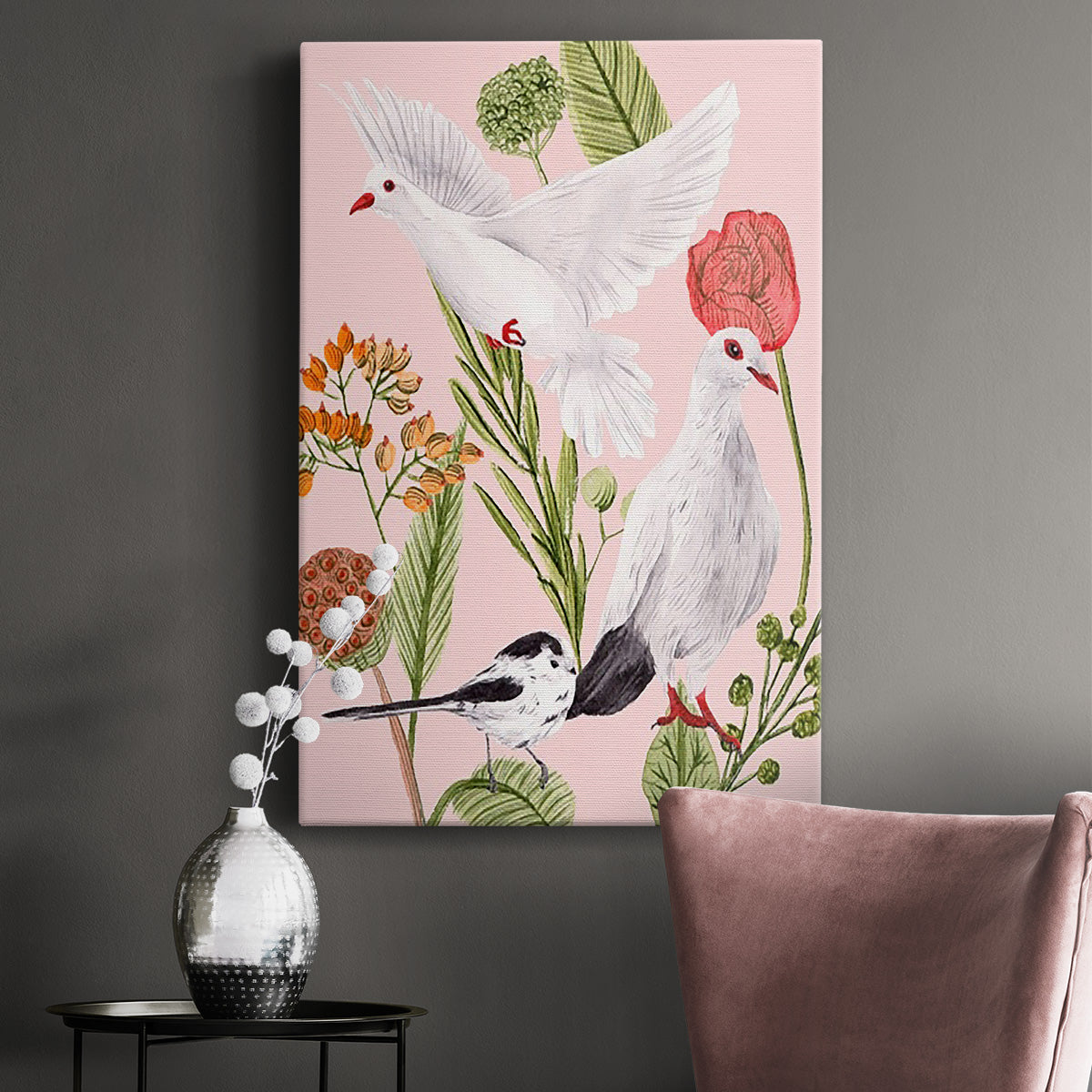 Birds in Motion I Premium Gallery Wrapped Canvas - Ready to Hang
