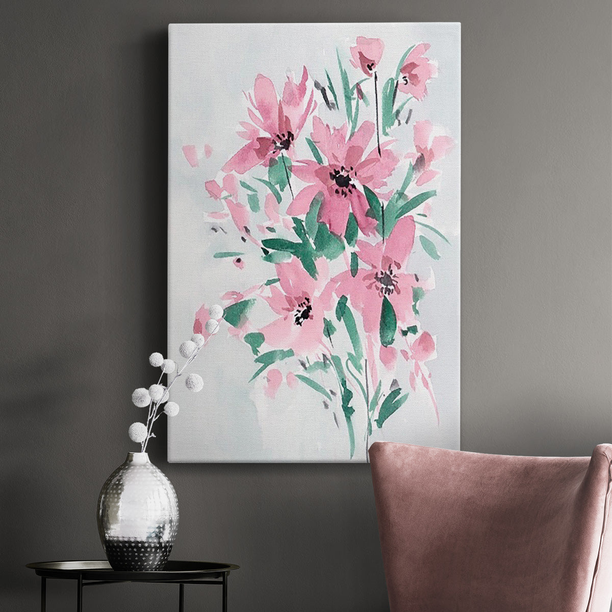 Posy Blooms III Premium Gallery Wrapped Canvas - Ready to Hang