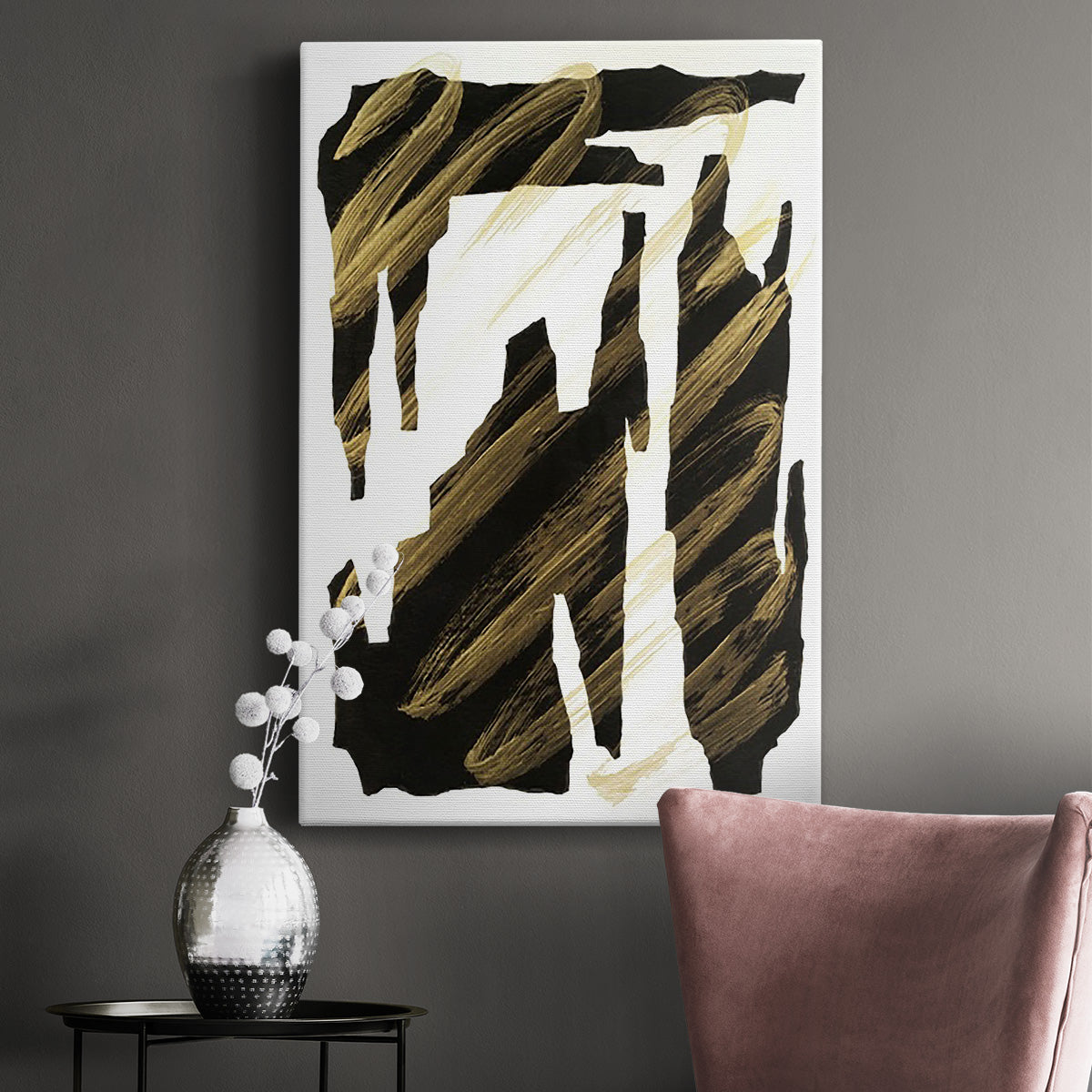 Onyx Obelisks IV Premium Gallery Wrapped Canvas - Ready to Hang