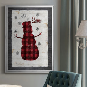 Checkered Snowman I Premium Framed Print - Ready to Hang