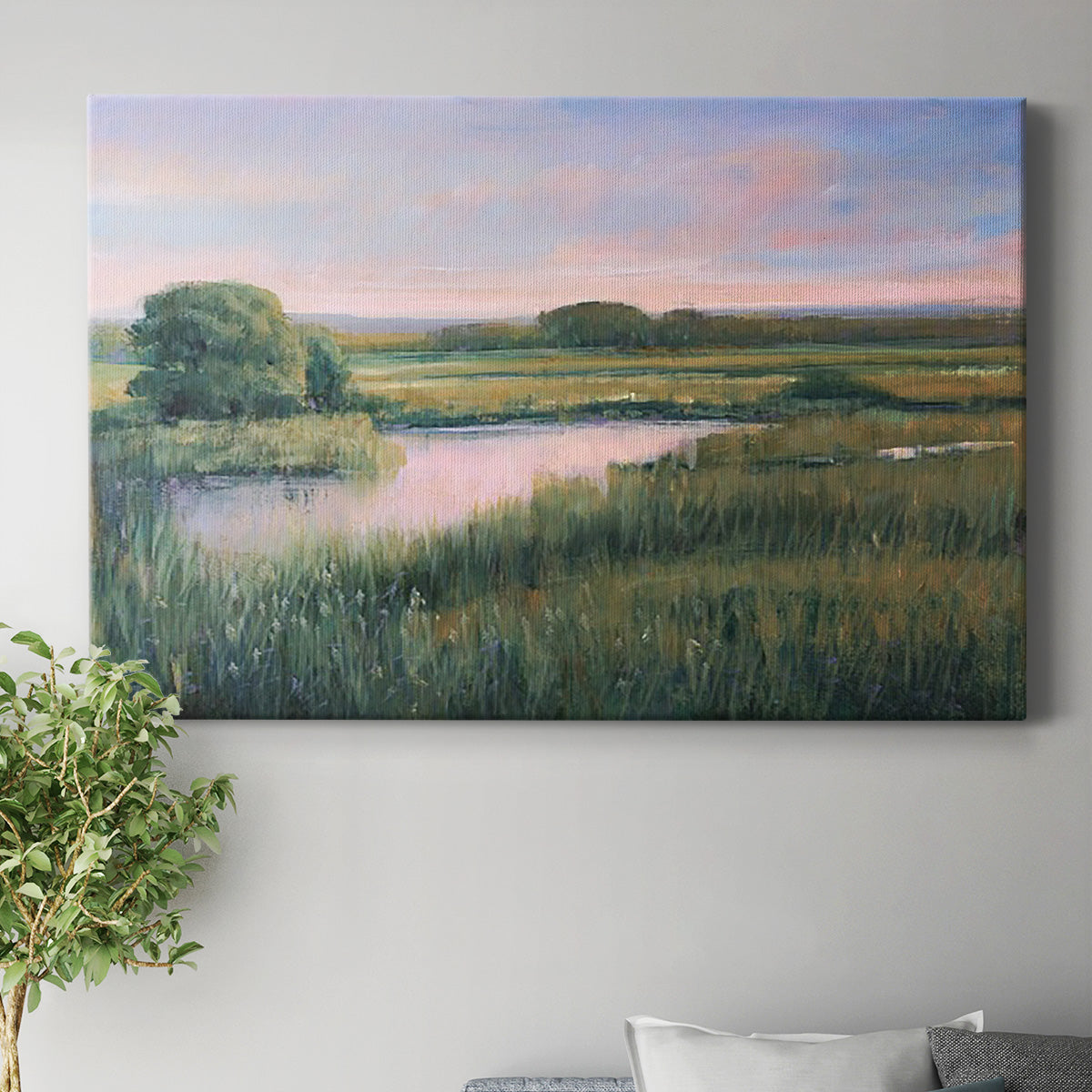 Spring Marsh I Premium Gallery Wrapped Canvas - Ready to Hang