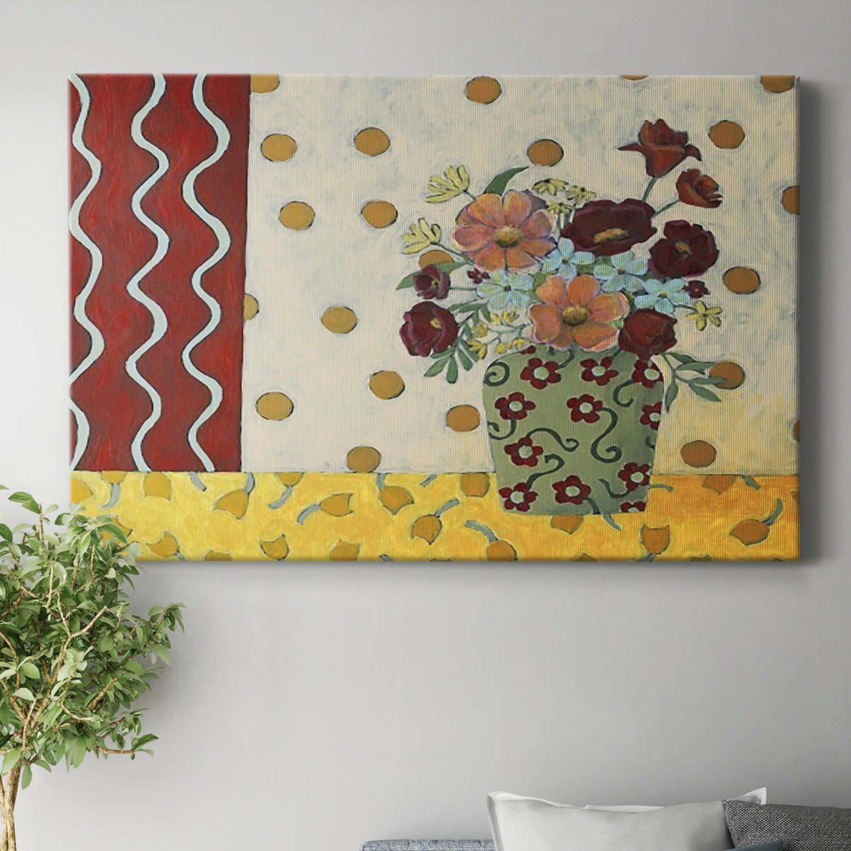 Flowerscape II Premium Gallery Wrapped Canvas - Ready to Hang