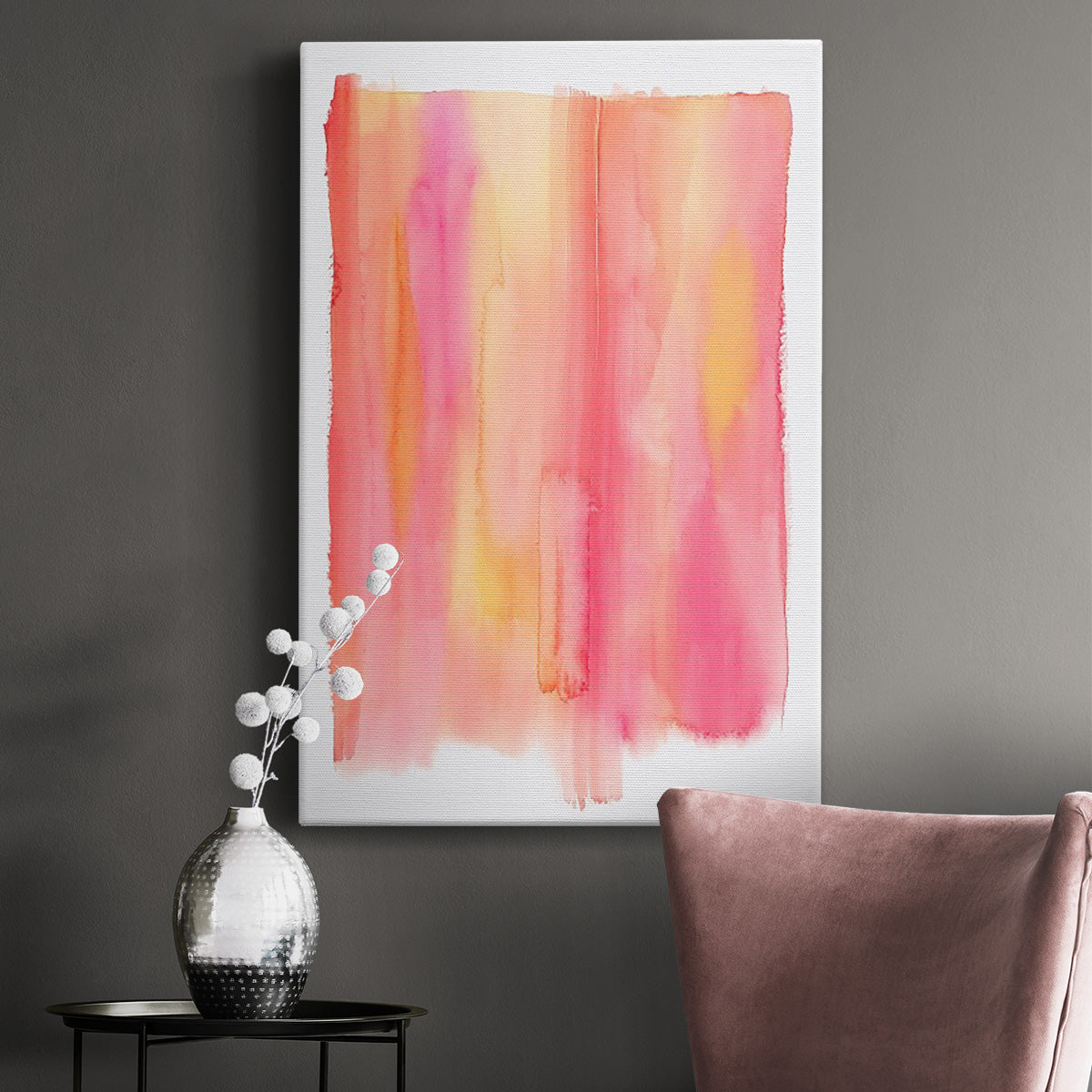 Summer Sherbet Wash II Premium Gallery Wrapped Canvas - Ready to Hang