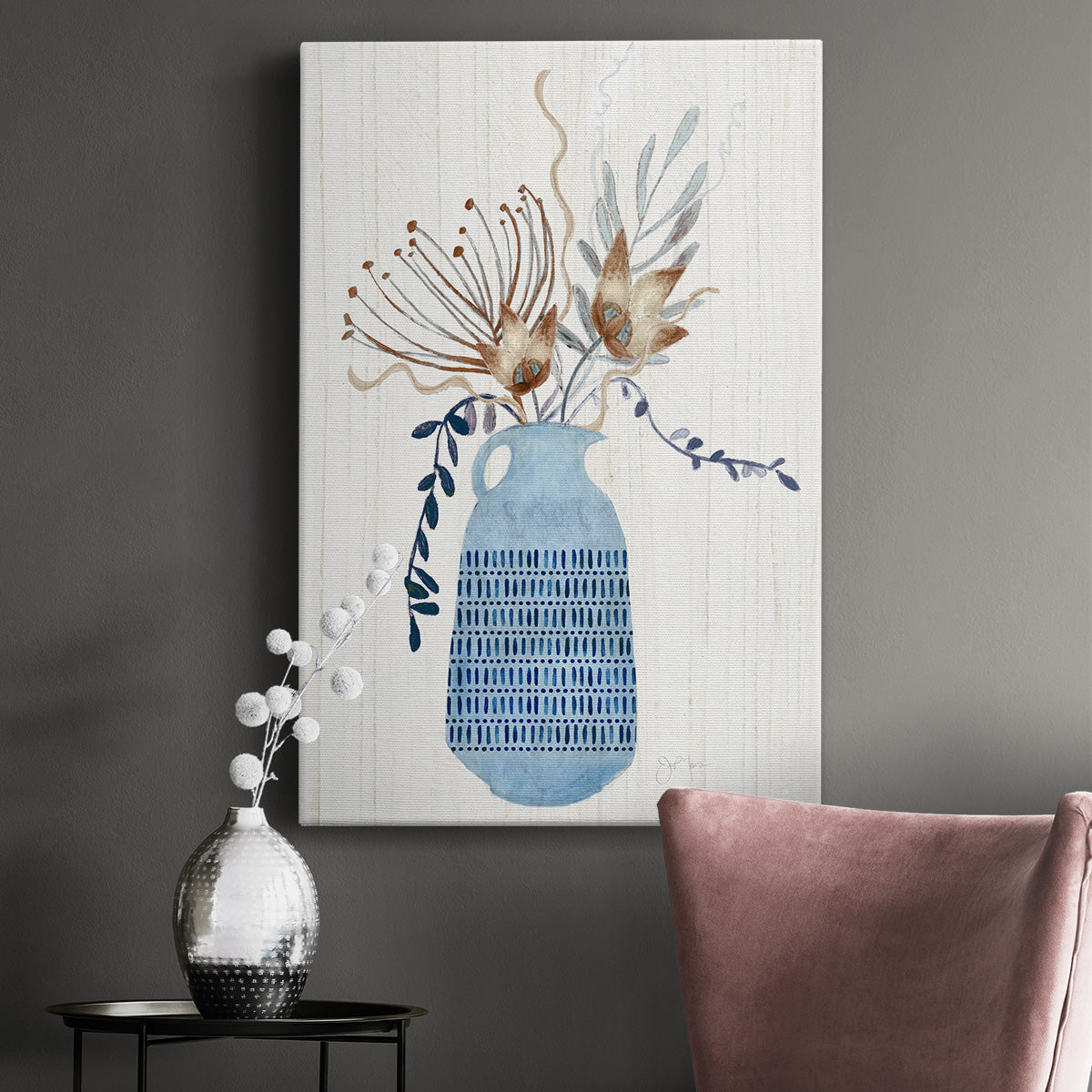 Boho Arrangement I Premium Gallery Wrapped Canvas - Ready to Hang