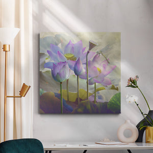 Lotus Sanctuary I-Premium Gallery Wrapped Canvas - Ready to Hang