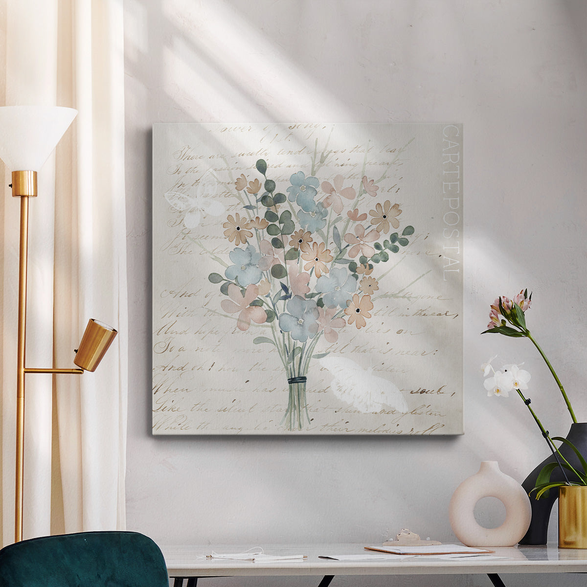 Fleurs Pastel I-Premium Gallery Wrapped Canvas - Ready to Hang