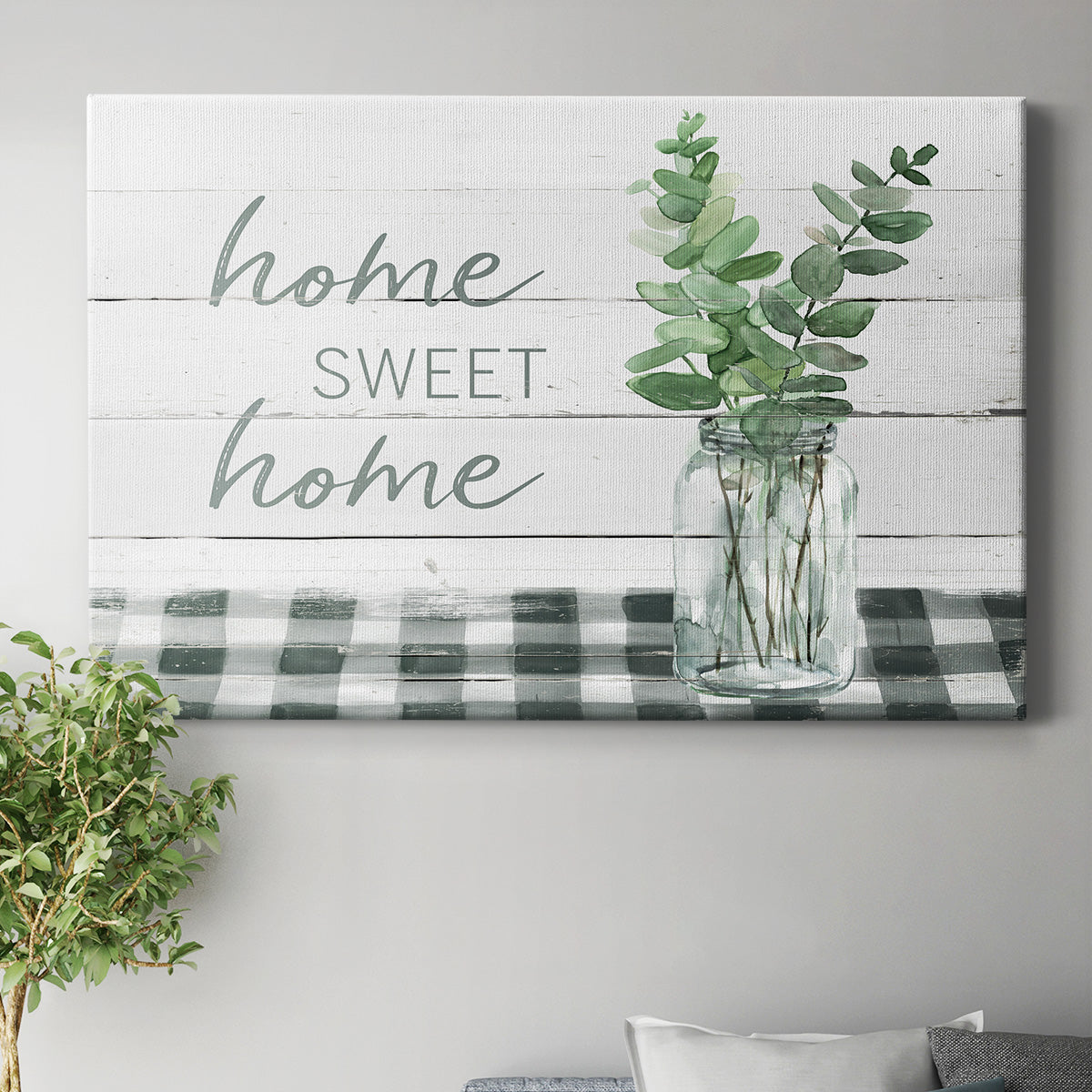 Eucalyptus Home Sweet Home Premium Gallery Wrapped Canvas - Ready to Hang
