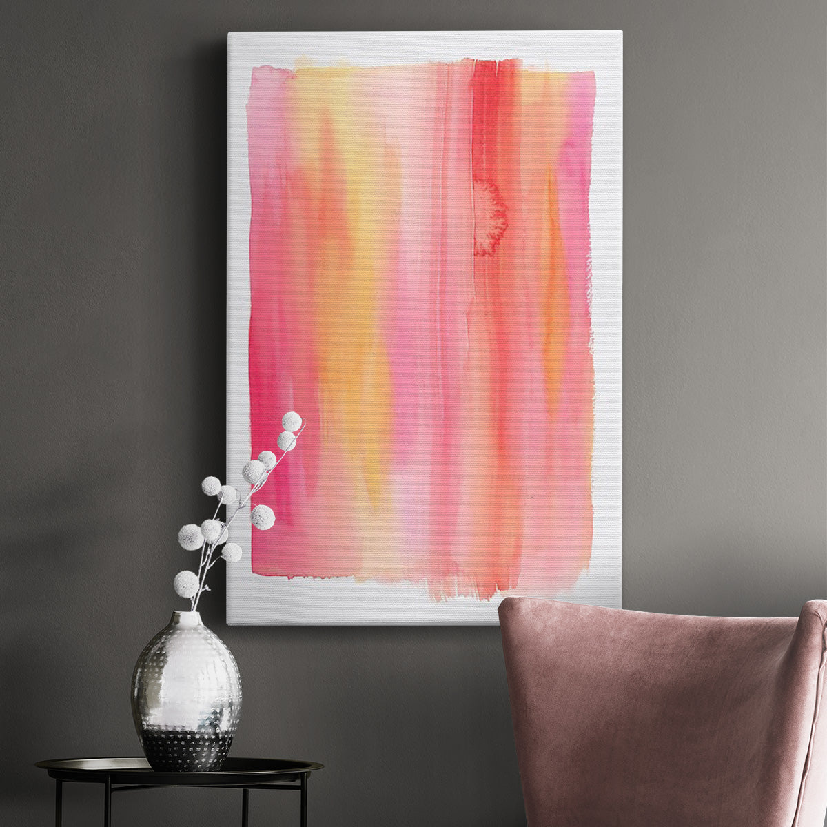 Summer Sherbet Wash I Premium Gallery Wrapped Canvas - Ready to Hang