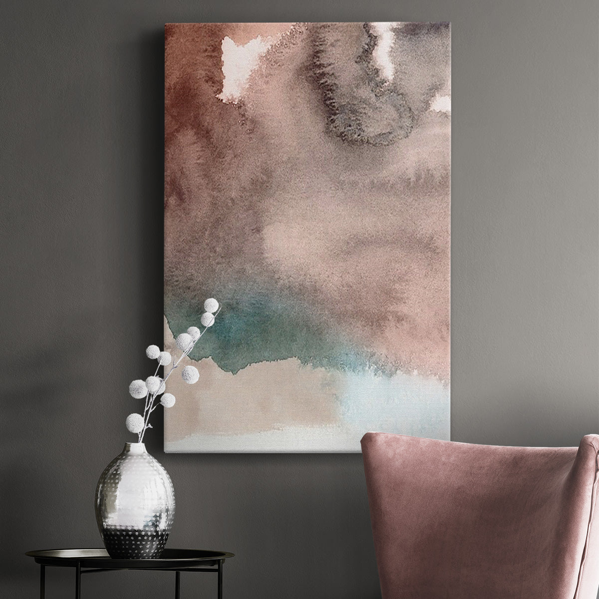 Red Ochre Abstract I Premium Gallery Wrapped Canvas - Ready to Hang