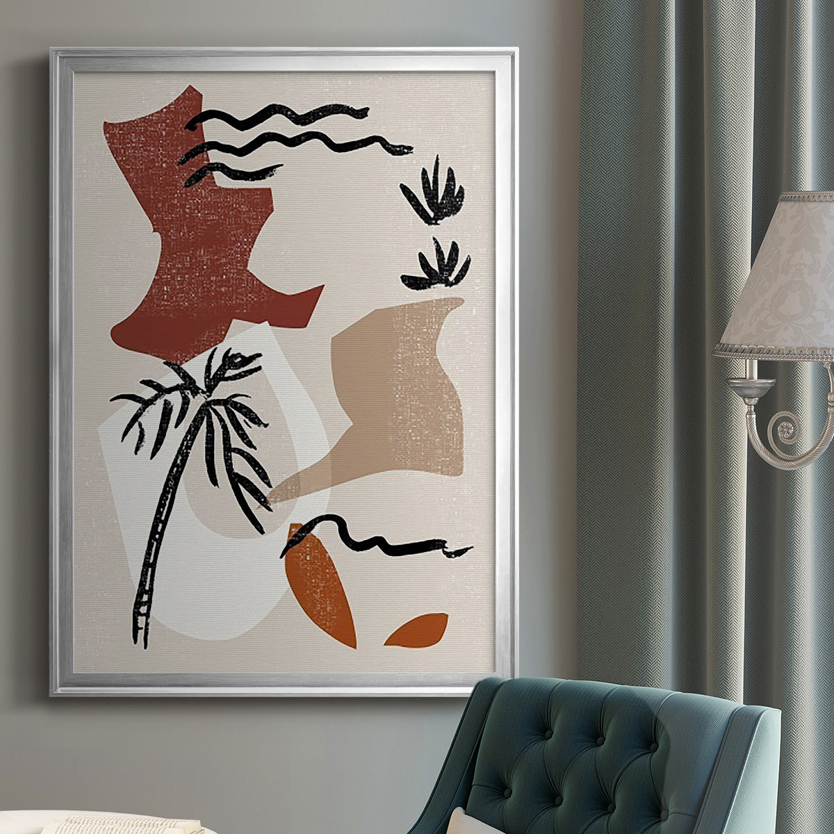 Soft Palms II Premium Framed Print - Ready to Hang