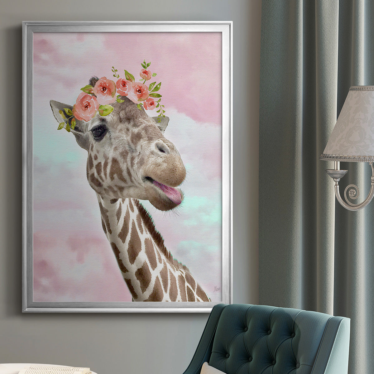 Floral Fun I Premium Framed Print - Ready to Hang