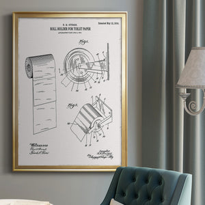 Toilet Paper Patent III Premium Framed Print - Ready to Hang