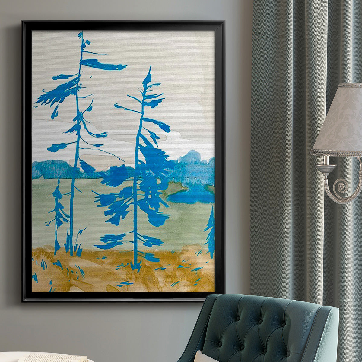 Cerulean Spruce I Premium Framed Print - Ready to Hang