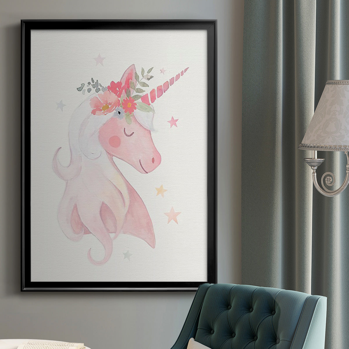 Sweet Unicorn II Premium Framed Print - Ready to Hang