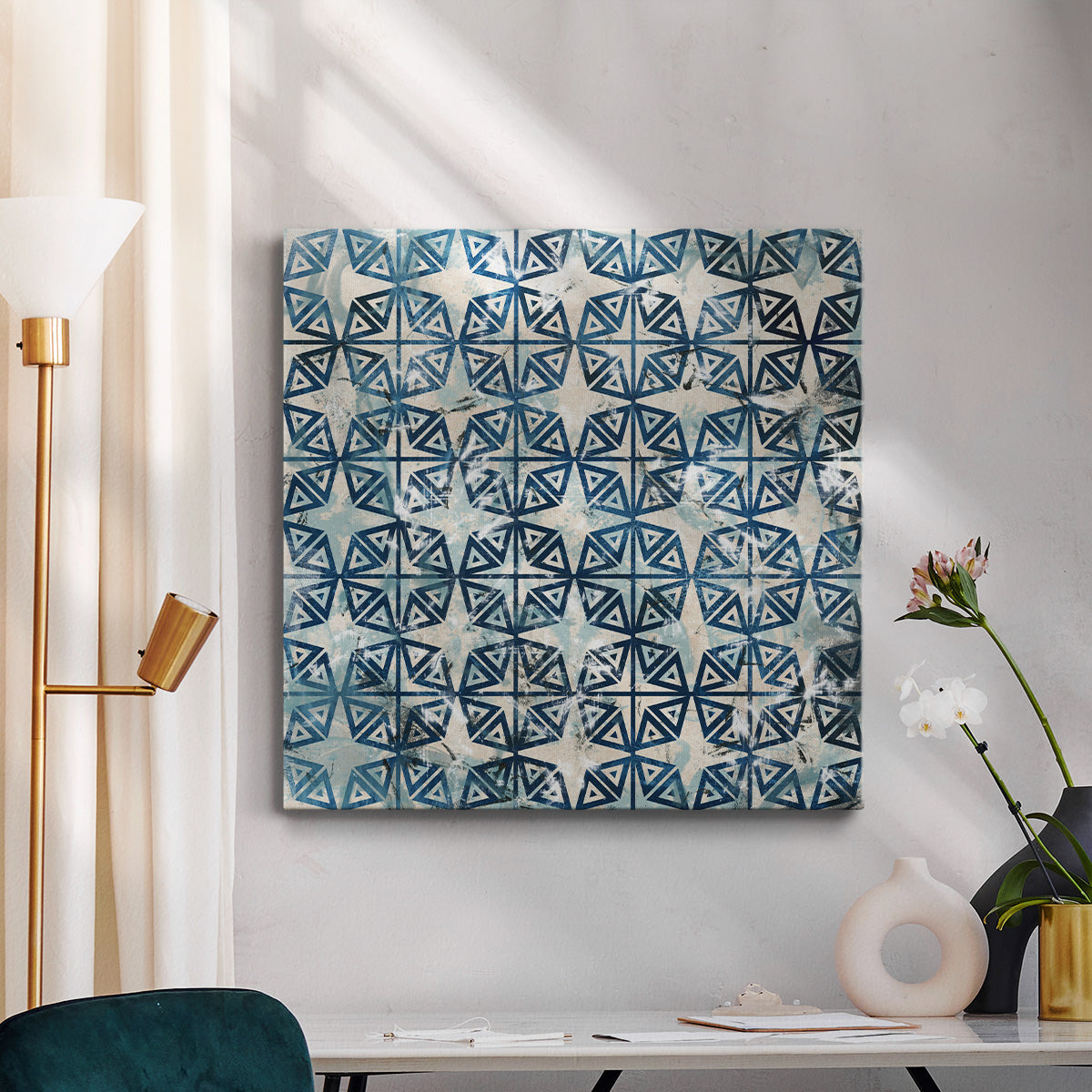 Tile-Dye IV-Premium Gallery Wrapped Canvas - Ready to Hang