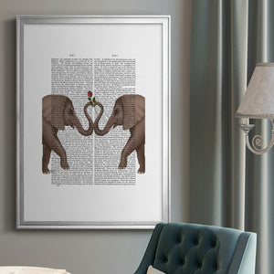 Elephants Heart and Rose Premium Framed Print - Ready to Hang