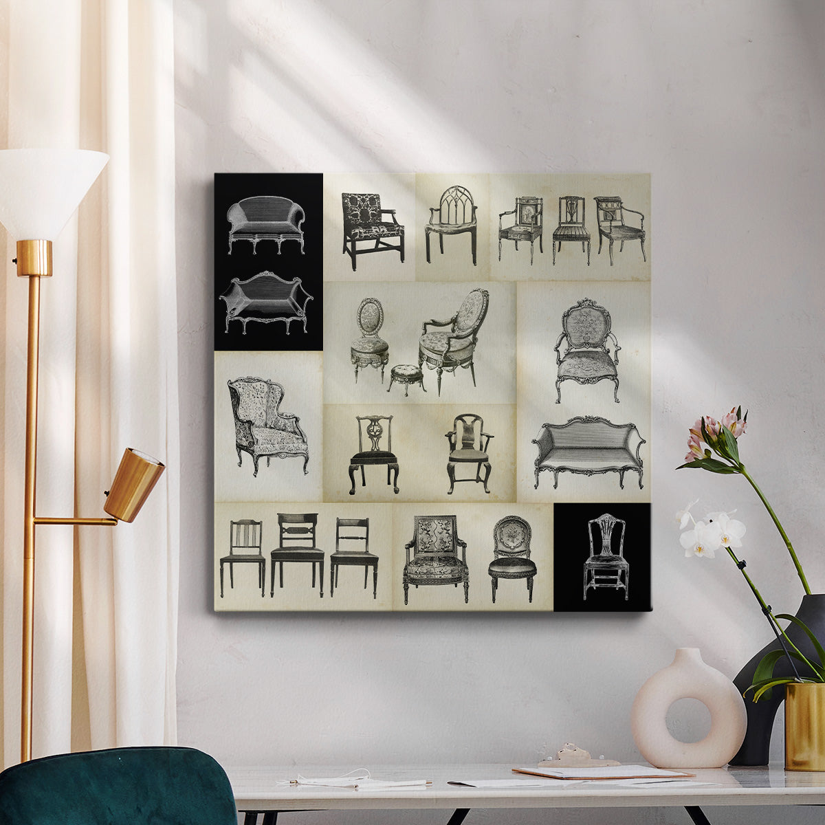 Parlor Tableau I-Premium Gallery Wrapped Canvas - Ready to Hang