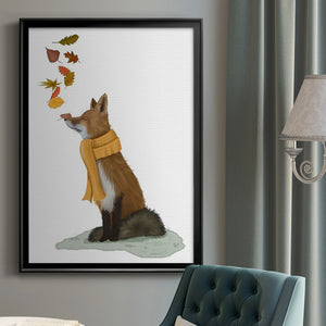 Fox Leaves on Nose Premium Framed Print - Ready to Hang