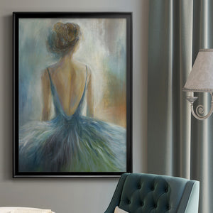 Lady in Blue Premium Framed Print - Ready to Hang