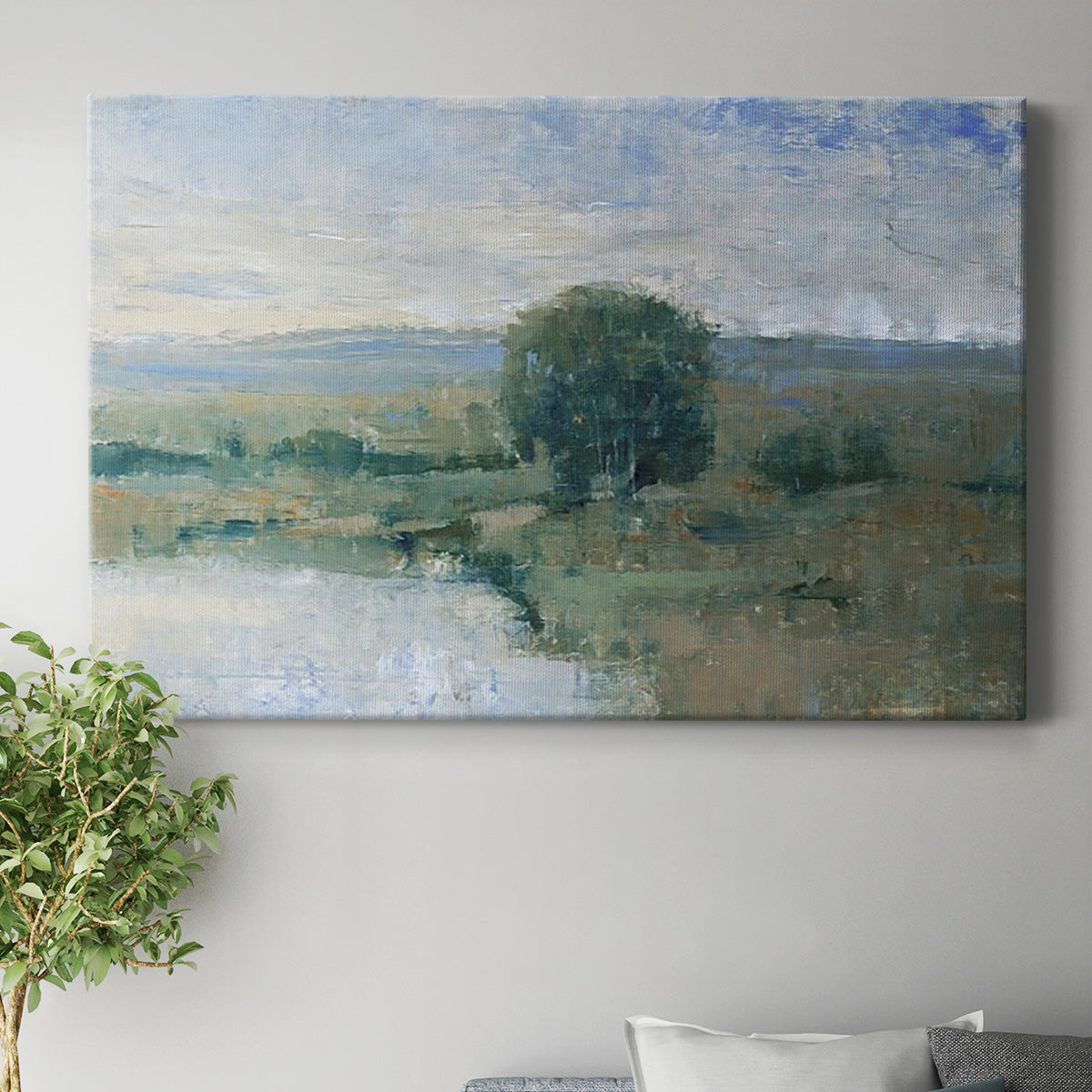 Riverbank Impression II Premium Gallery Wrapped Canvas - Ready to Hang