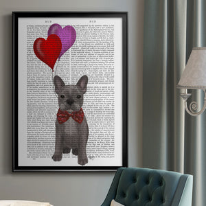 French Bulldog and Balloons Premium Framed Print - Ready to Hang