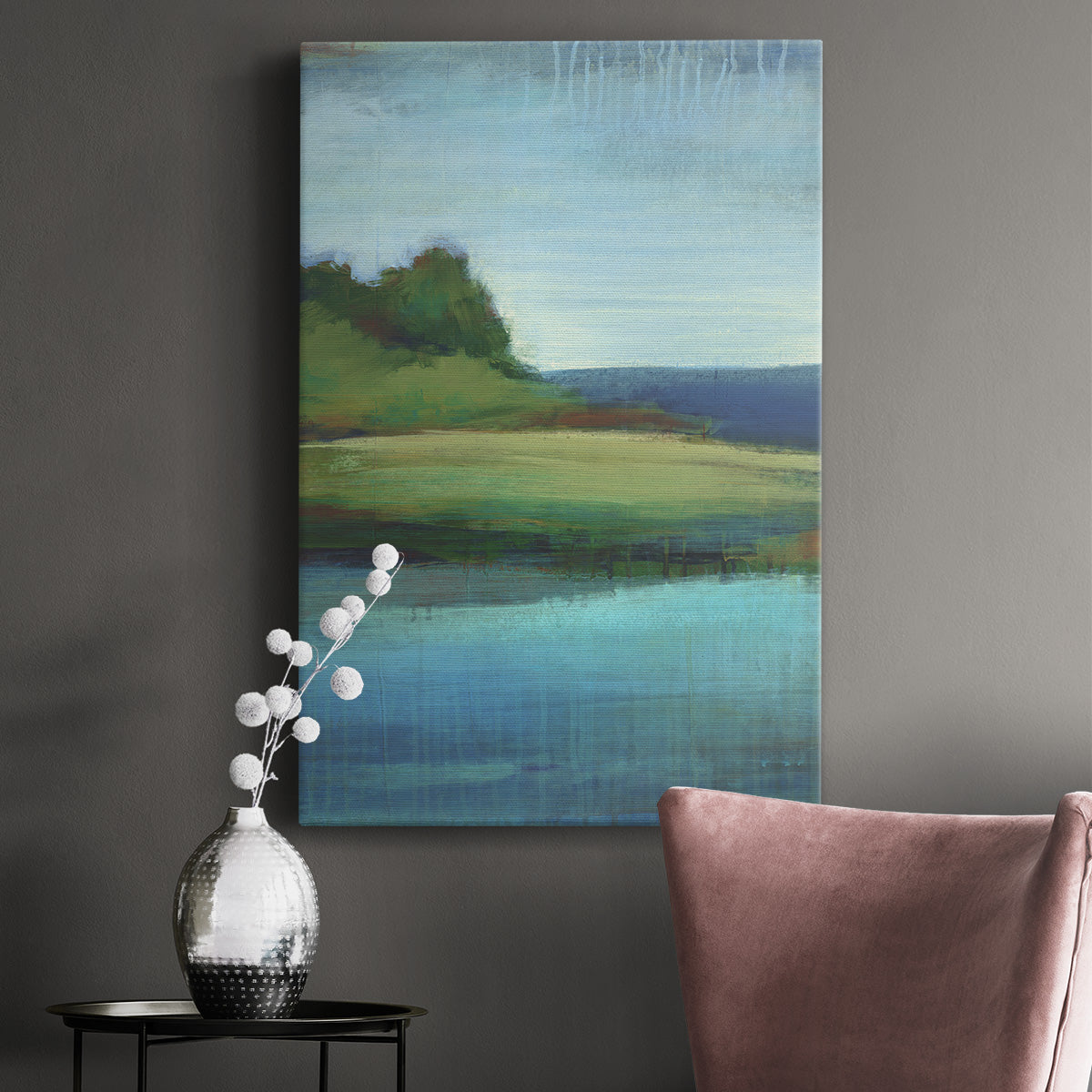 Silent Lakeside I Premium Gallery Wrapped Canvas - Ready to Hang