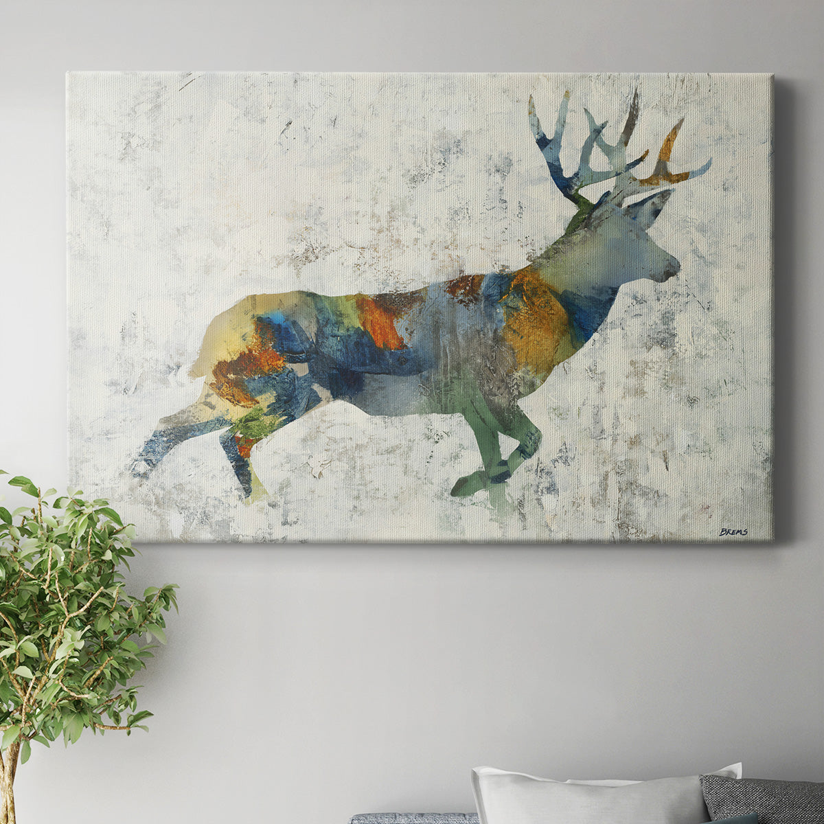 DEER TOTEM Premium Gallery Wrapped Canvas - Ready to Hang