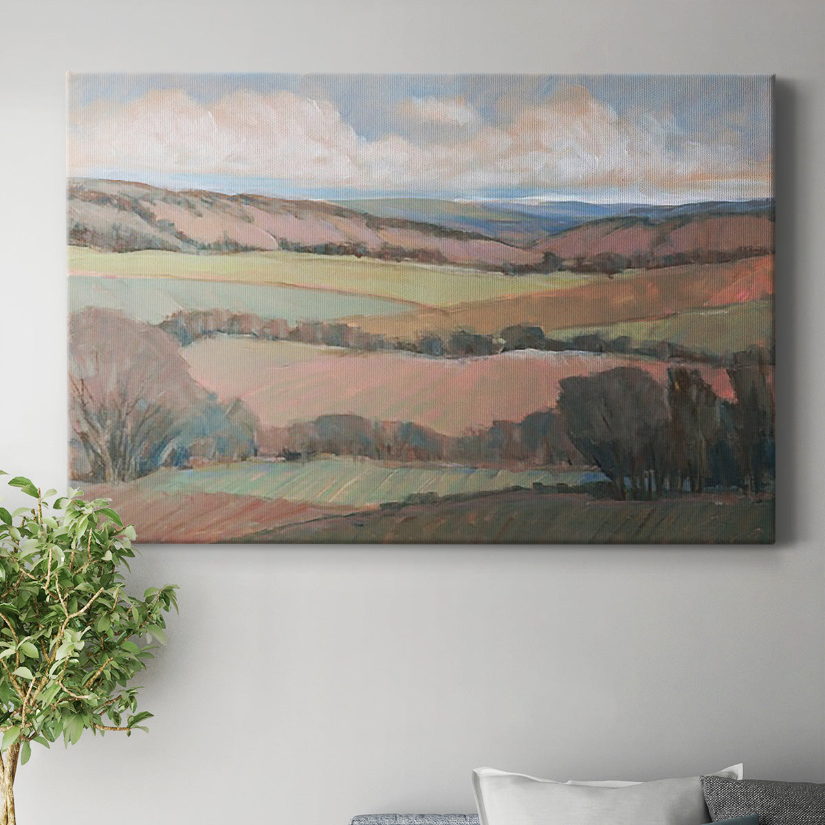 Hilly Countryside II Premium Gallery Wrapped Canvas - Ready to Hang