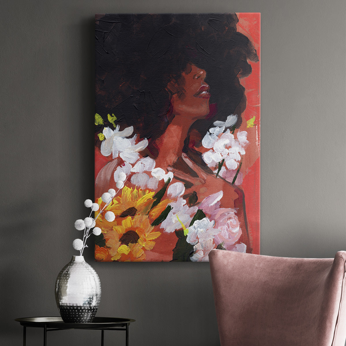 Through the Flowers II Premium Gallery Wrapped Canvas - Ready to Hang
